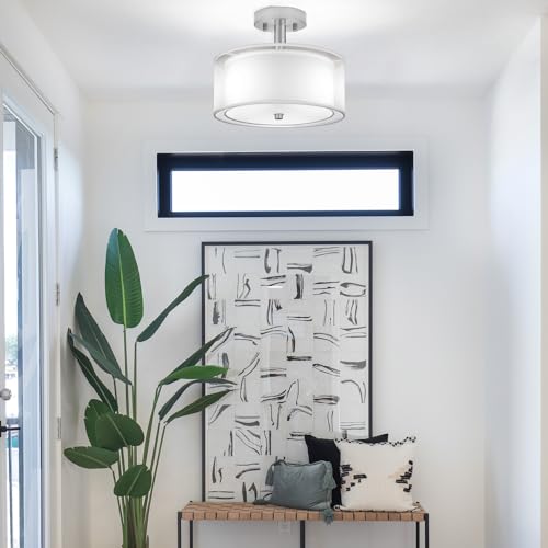 3 Light Semi Flush Mount Ceiling Light Fixture
