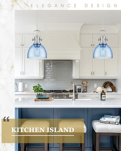 7.5" Brushed Nickel Pendant Lights Kitchen Island