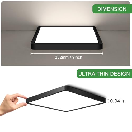 9Inch 18W Square LED Ceiling Light Fixtures Flush Mount