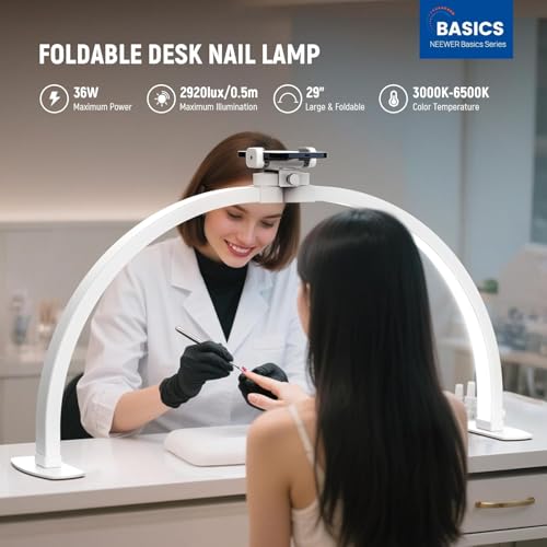 Basics 29" Half Moon Nail Light for Desk (72 Count)