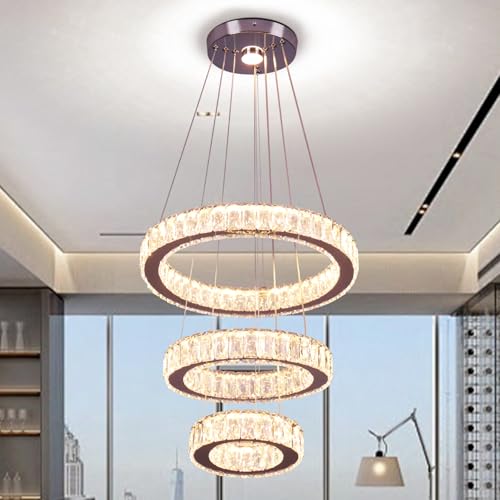 3 Ring Crystal Chandelier