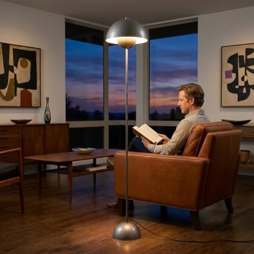 Mid Century Modern Metal Bud Floor Lamp for Home and Office