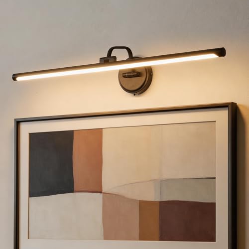 Hardwired Picture Light for Wall (Black / 32 inches)