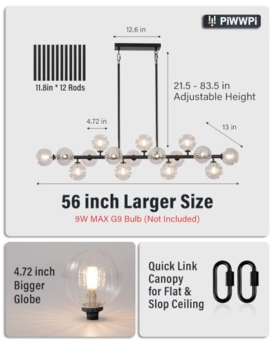 Large Linear Chandeliers for Dining Room Kitchen Island