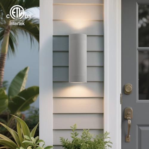 12" Modern Outdoor Porch Light in 2 Lights (2 Count)