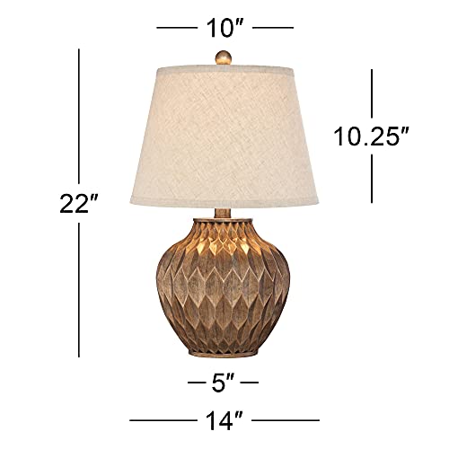 Buckhead 22" High Table Lamp Warm Bronze Brown Accent Geometric Urn