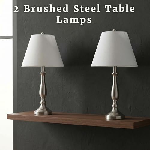 Brushed Steel Table Lamps