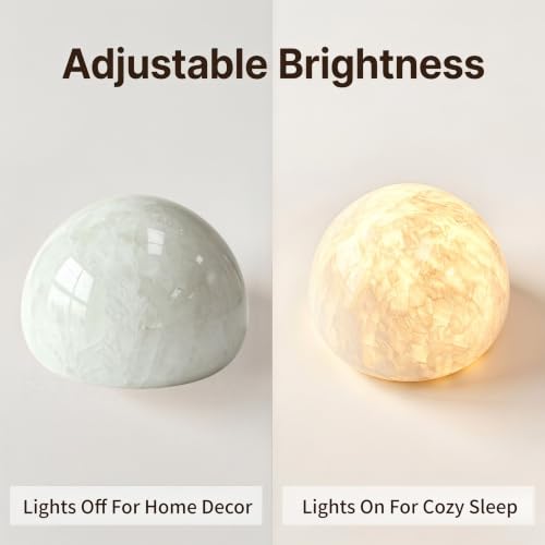 Natural Marble Lamp Cordless Touch Control Night Light 3