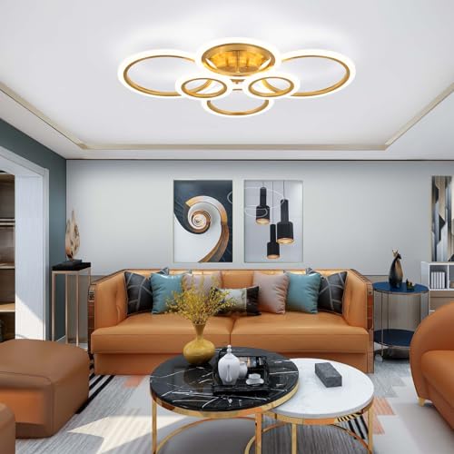 Gold Modern Flush Mount Ceiling Light