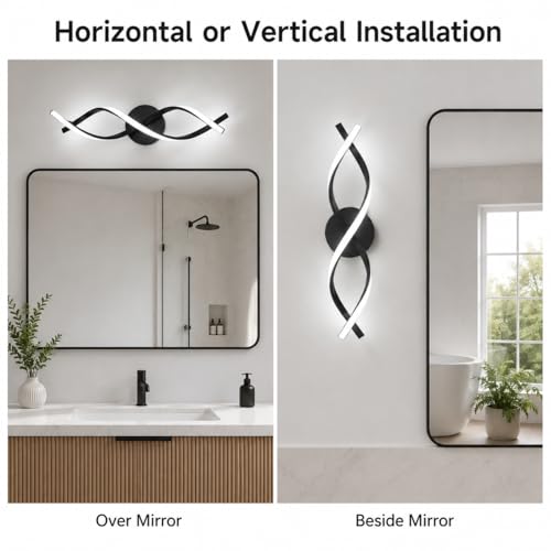 Modern Black LED Vanity Lighting
