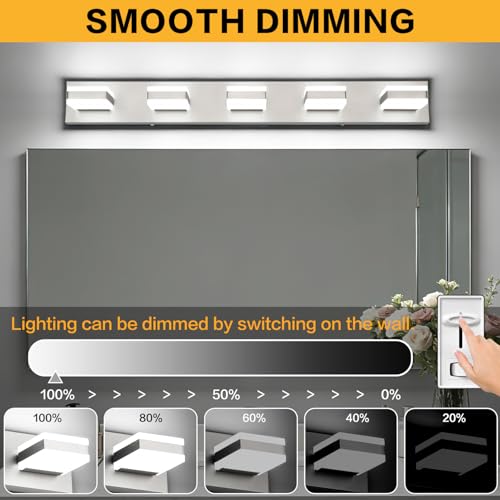Brushed Nickel Vanity Lights for Bathroom