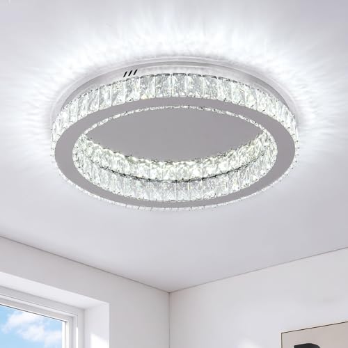19.7" Modern Crystal Chandelier LED Ceiling Light
