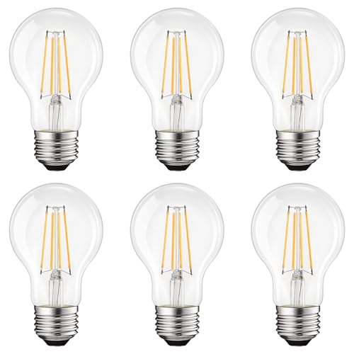 Vintage A19 LED Light Bulbs 60W Equivalent (6 Count)