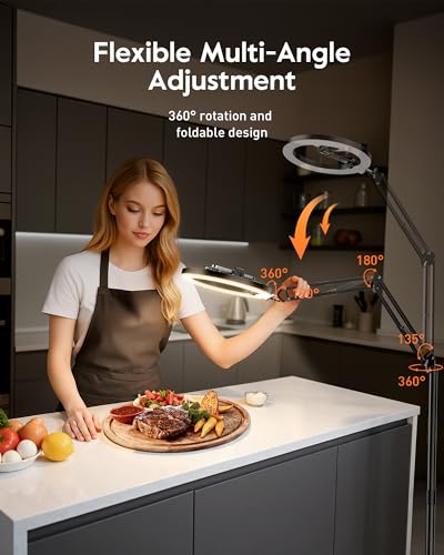 Ring Light Tripod for iPhone Overhead Camera Mount