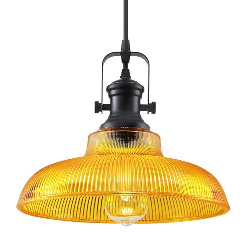 Orange Glass Pendant Lights Kitchen Island