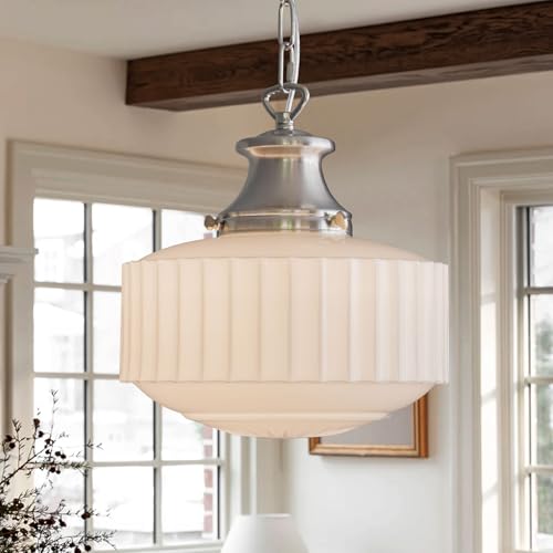 Vintage Milk Glass Pendant Light Fixtures