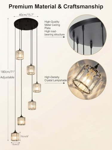 Long Chandeliers for High Ceilings (6 Count)