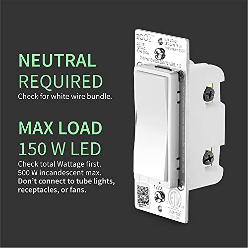 800 Series Z Wave Long Range Dimmer Switch ZEN72 800LR