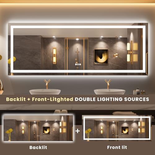 84"X32" LED Bathroom Mirror with Lights