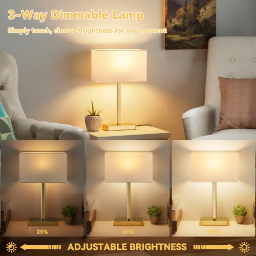 Touch Lamps for Bedroom (2 Count)