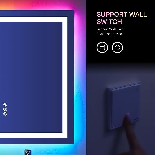 24"X32" RGB LED Bathroom Mirror with Lights