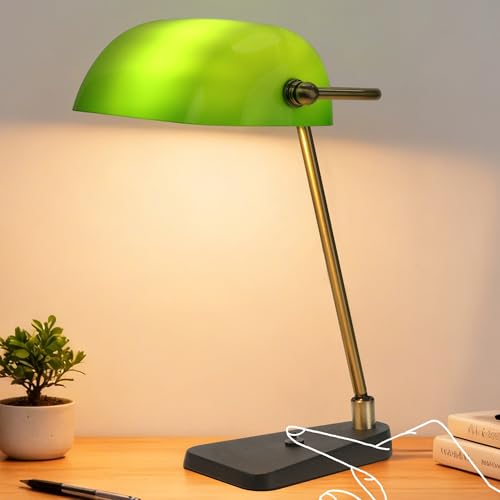 Green Bankers Desk Lamp