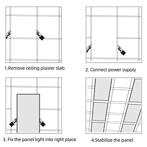 4 Pack 2x4 LED Flat Panel Light Drop Ceiling Fixture 7800LM (4 Count)