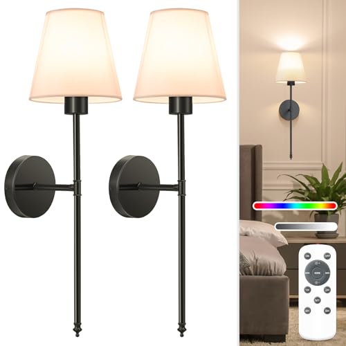Battery Operated Wall Sconce Set of 2 (2 Count)