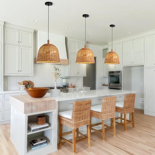 13.8" Rattan Pendant Light
