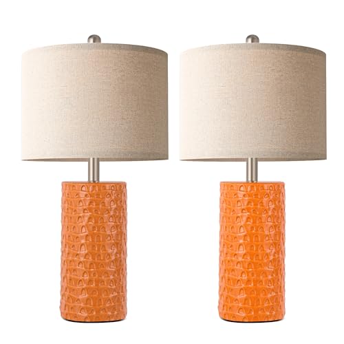 23" Modern Ceramic Table Lamp Set of 2 (2 Count)