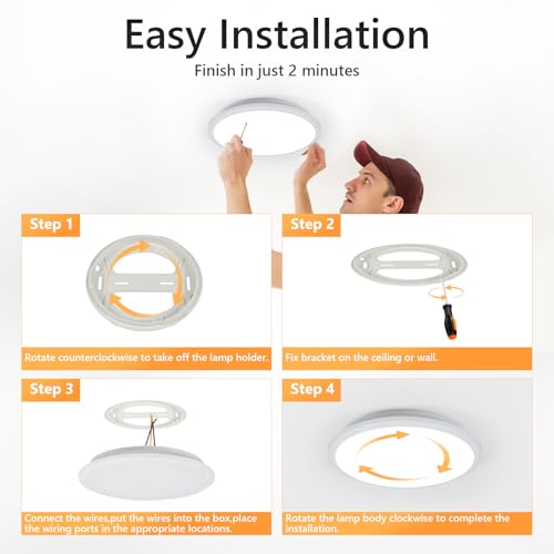 2 Pack 12 Inch LED Flush Mount Ceiling Light (2 Count)
