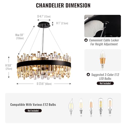 23.6'' Modern Crystal Chandelier
