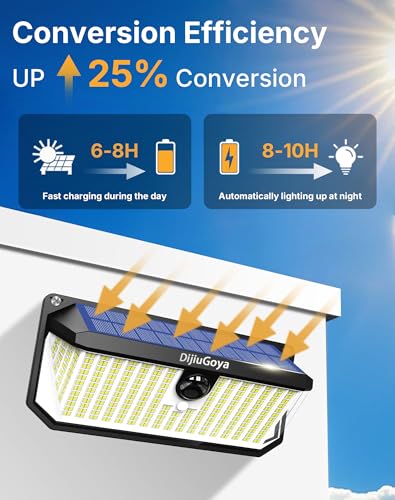 466 LEDs Solar Lights Outdoor with Motion Sensor (4 Count)