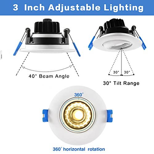 3 Inch Waterproof recessed Shower Lights