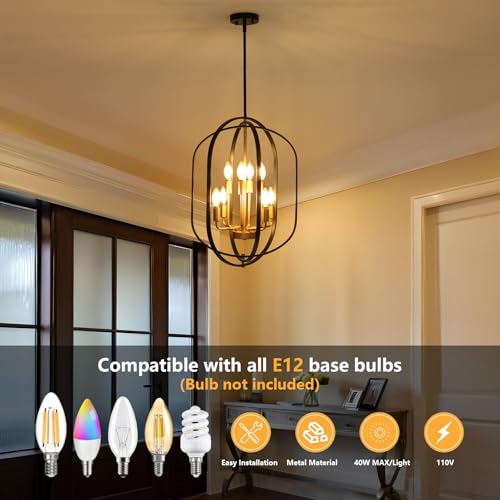 Black and Gold Chandelier for Dining Room