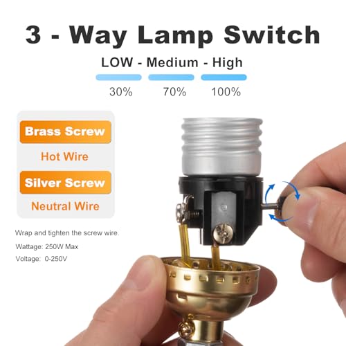 UL Listed 3 Way Lamp Socket Replacement