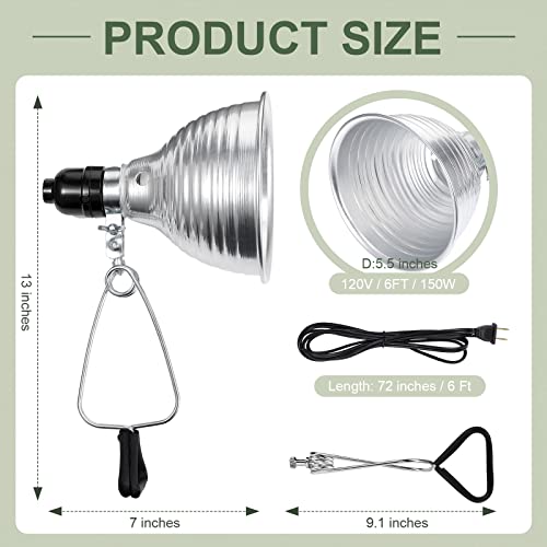 8 Pack Clamp Lamp Light with Aluminum Reflector (8 Count)