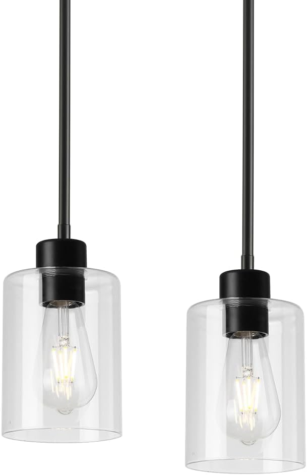 Black Pendant Light Fixture for Kitchen Island