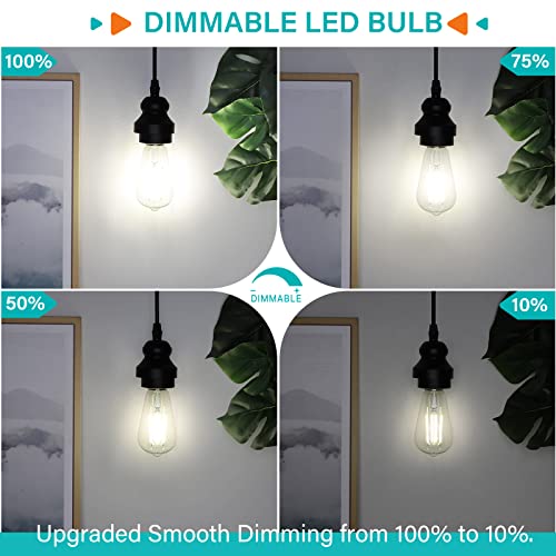 Vintage LED Edison Bulb Dimmable 60W Equivalent E26 Led Bulbs (4 Count)