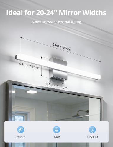 Modern Vanity Light Above Mirror