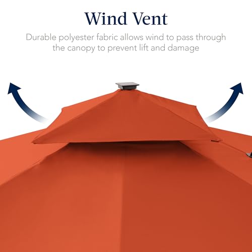 12x12ft LED Cantilever Patio Umbrella w