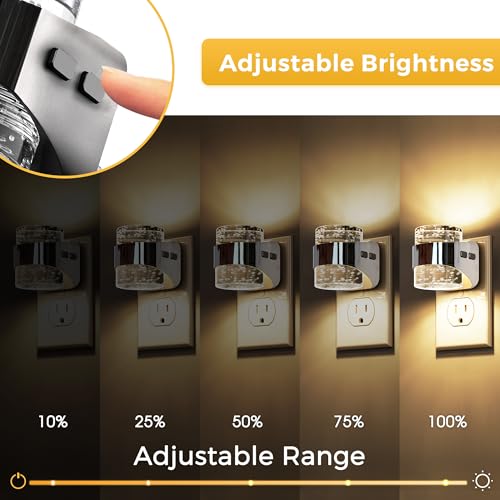Night Light 2 Pack 3000K Bubble Night Lights Plug into Wall (2 Count)