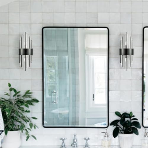 Modern 2 Light Crystal Wall Sconces Set of Two (2 Count)