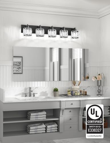 Crystal Vanity Lights for Bathrooms (5 Count)