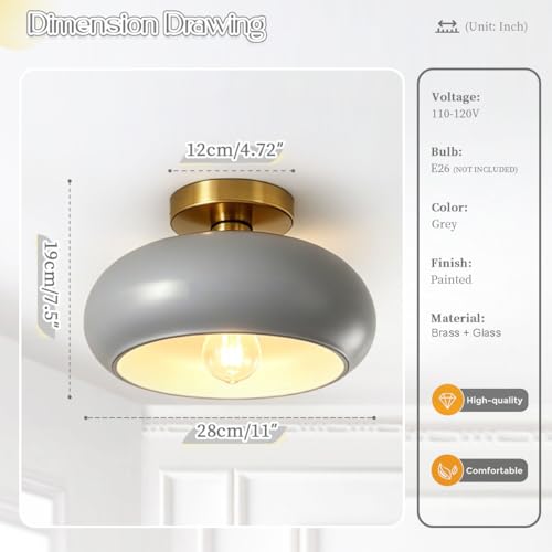 Mid Century Light Fixture Vintage Ceiling Light