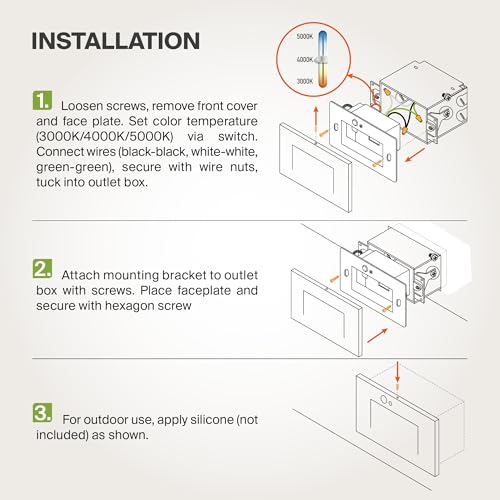 LED Recessed Step Light Fixture (12 Count)