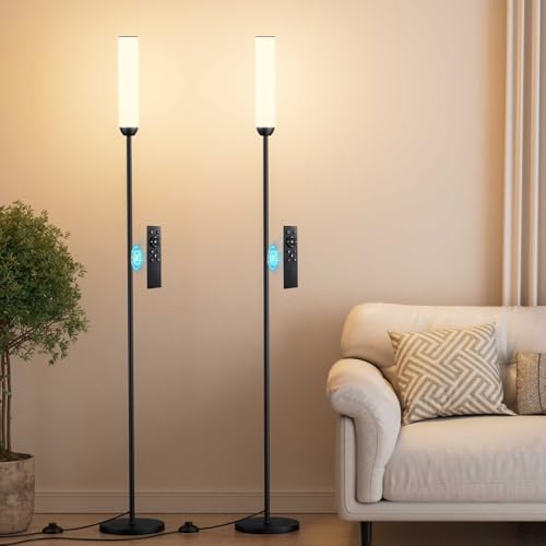 LED Floor Lamps with Remote Control Set of 2 (2 Count)