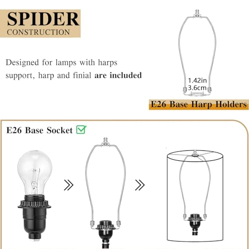 Tall Drum Lamp Shade for Table Lamps