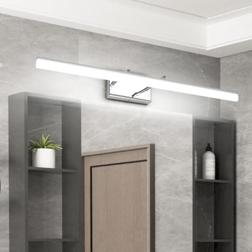 31.5in Dimmable Modern LED Vanity Lights for Bathroom Light Fixtures Over Mirror Chrome Adjustable Bath Lighting