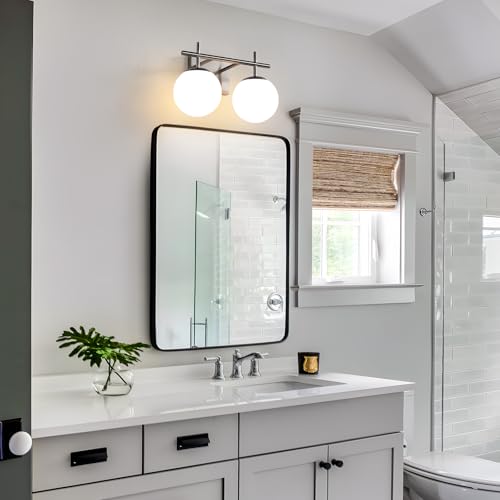 Brushed Nickel Vanity Light for Bathroom (2 Count)